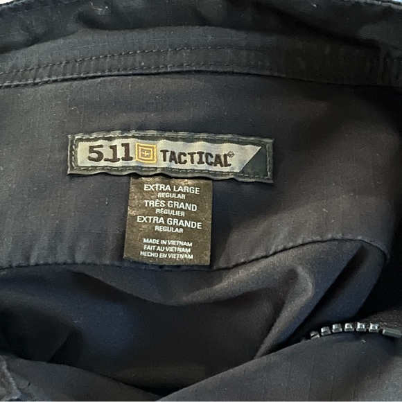 5.11 Tactical Stryke TDU Rapid Long Sleeve Shirt Black XL Regular 511 - Picture 12 of 14